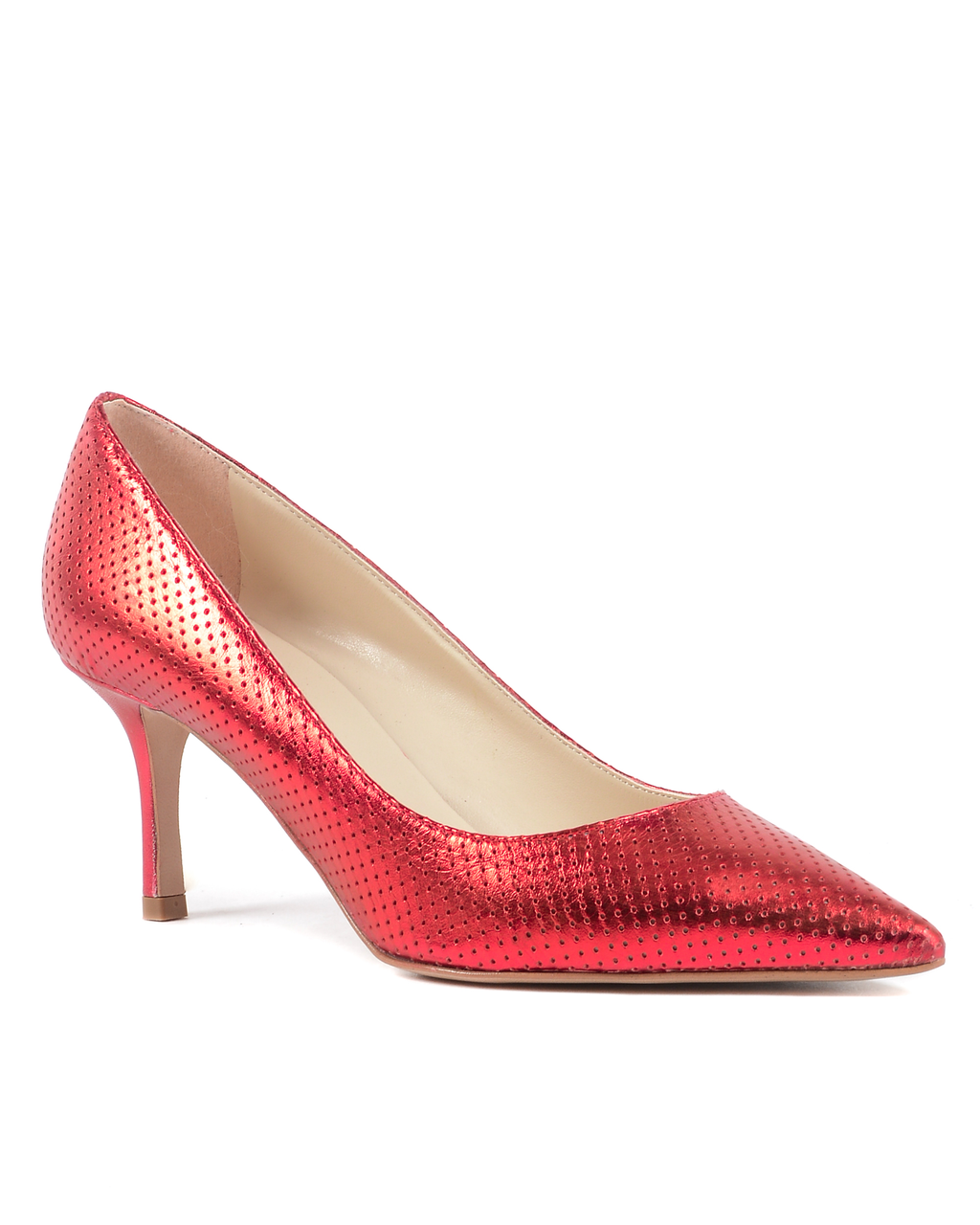 19V69 Italia Womens Pump LamÃ¨ Red DEC65 TRAF ROSSO LAM