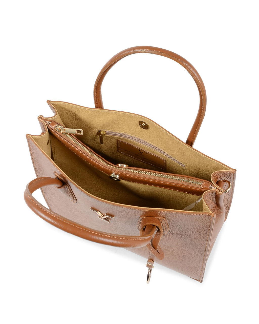 Borsa a tracolla Donna V Italia Tan BE10275 52 DOLLARO CUOIO