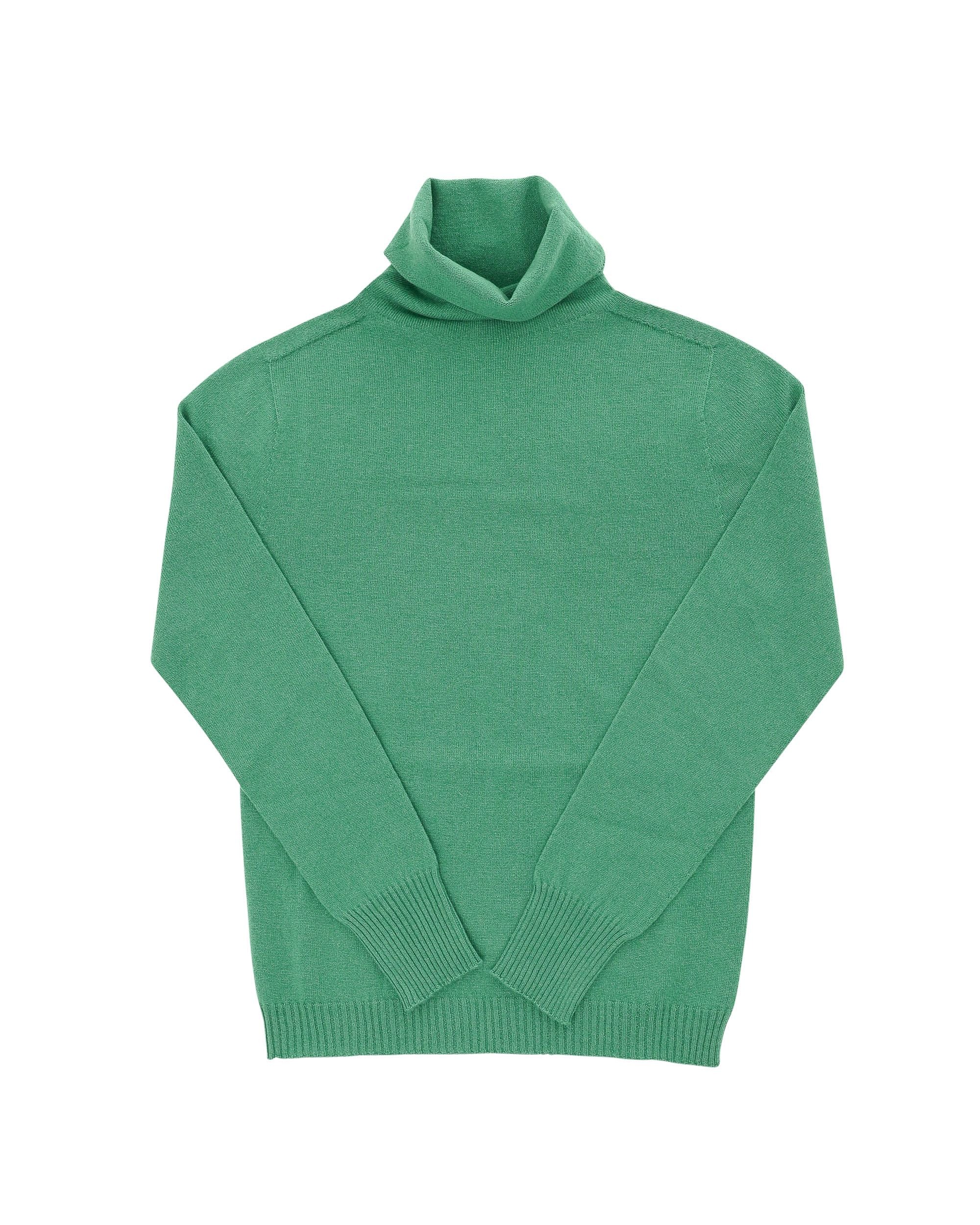 Maglione dolcevita da donna in cashmere Crown of Edinburgh COE 0023 VERDE