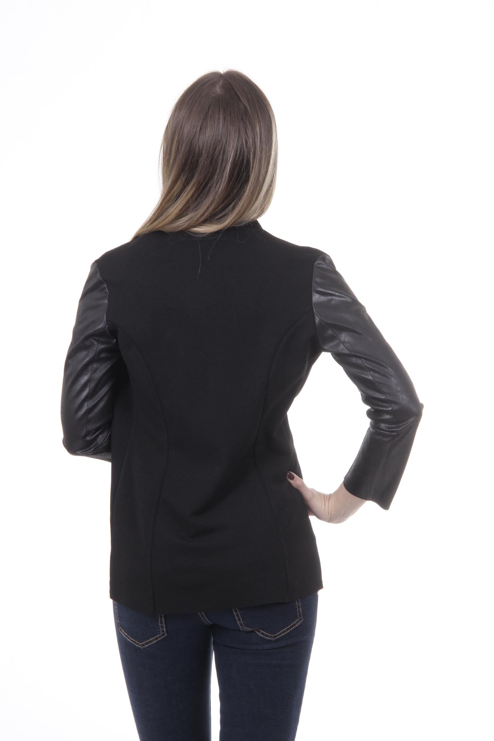 Giacca da donna V 1969 Italia GIACCA ALEXIA TESS. IMMERSIONE + ECOPELLE NERO