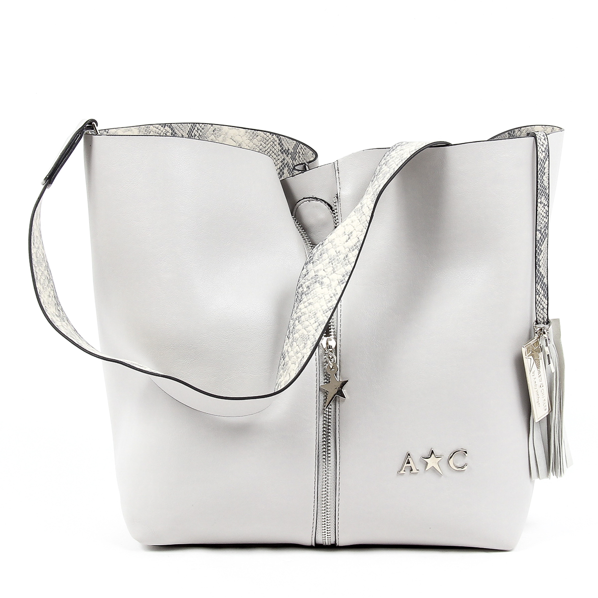 Borsa a mano da donna Andrew Charles grigio chiaro JANE