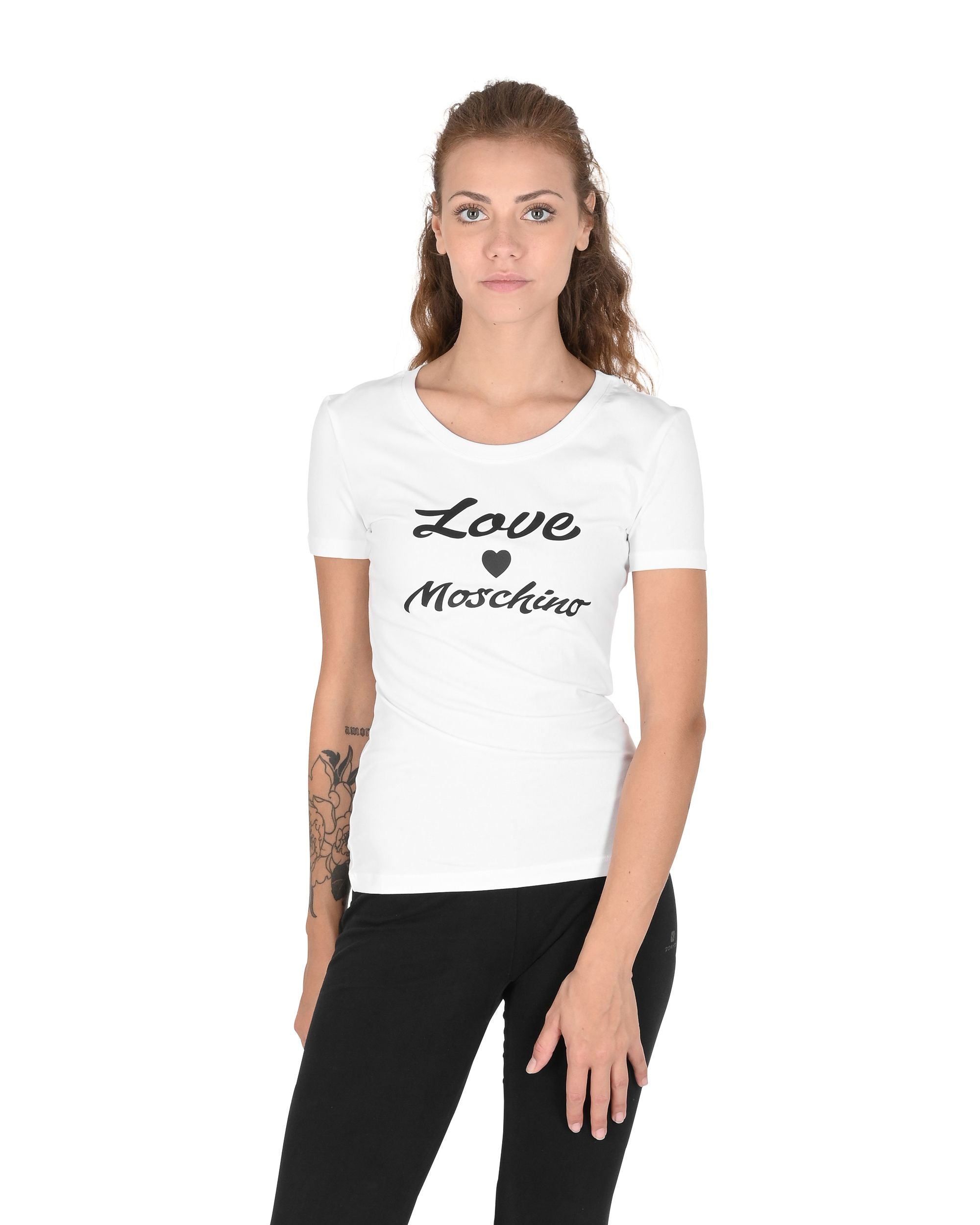 T-shirt da donna Love Moschino W 4 H19 28 E 1951 A00 BIANCO OTTICO