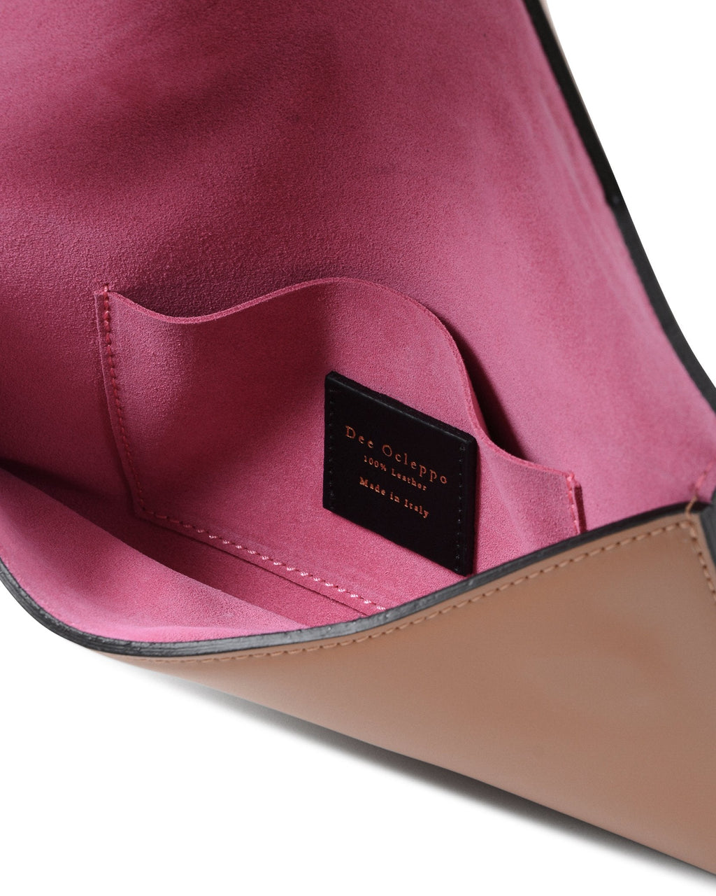 Pochette in pelle a busta - Marrone chiaro