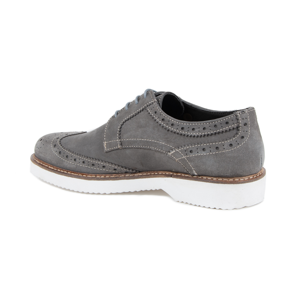Scarpe brogue da uomo V 1969 Italia Grigie HARRY 5141 NABUK VAR 7