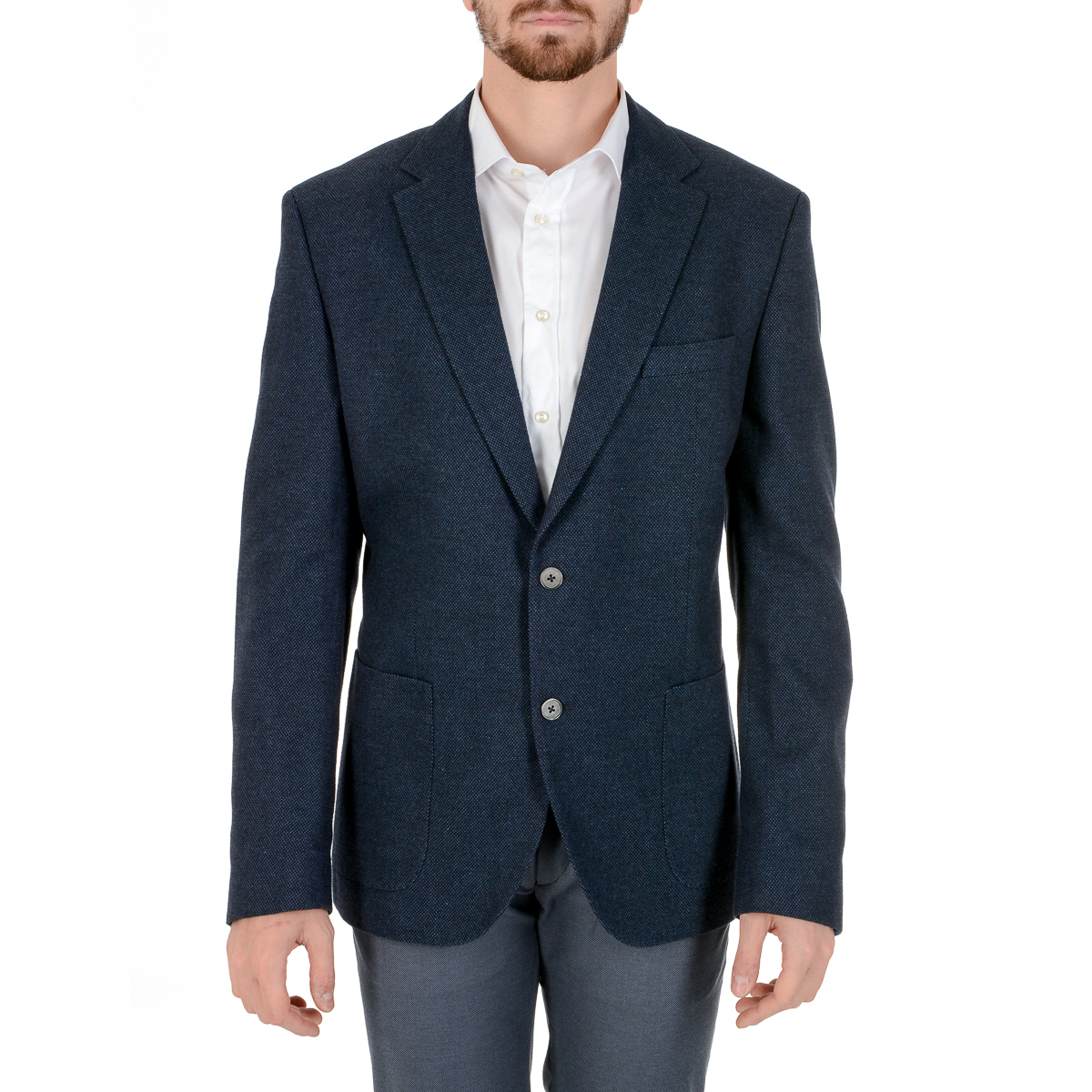 Giacca da uomo Hugo Boss a maniche lunghe blu scuro JANSON