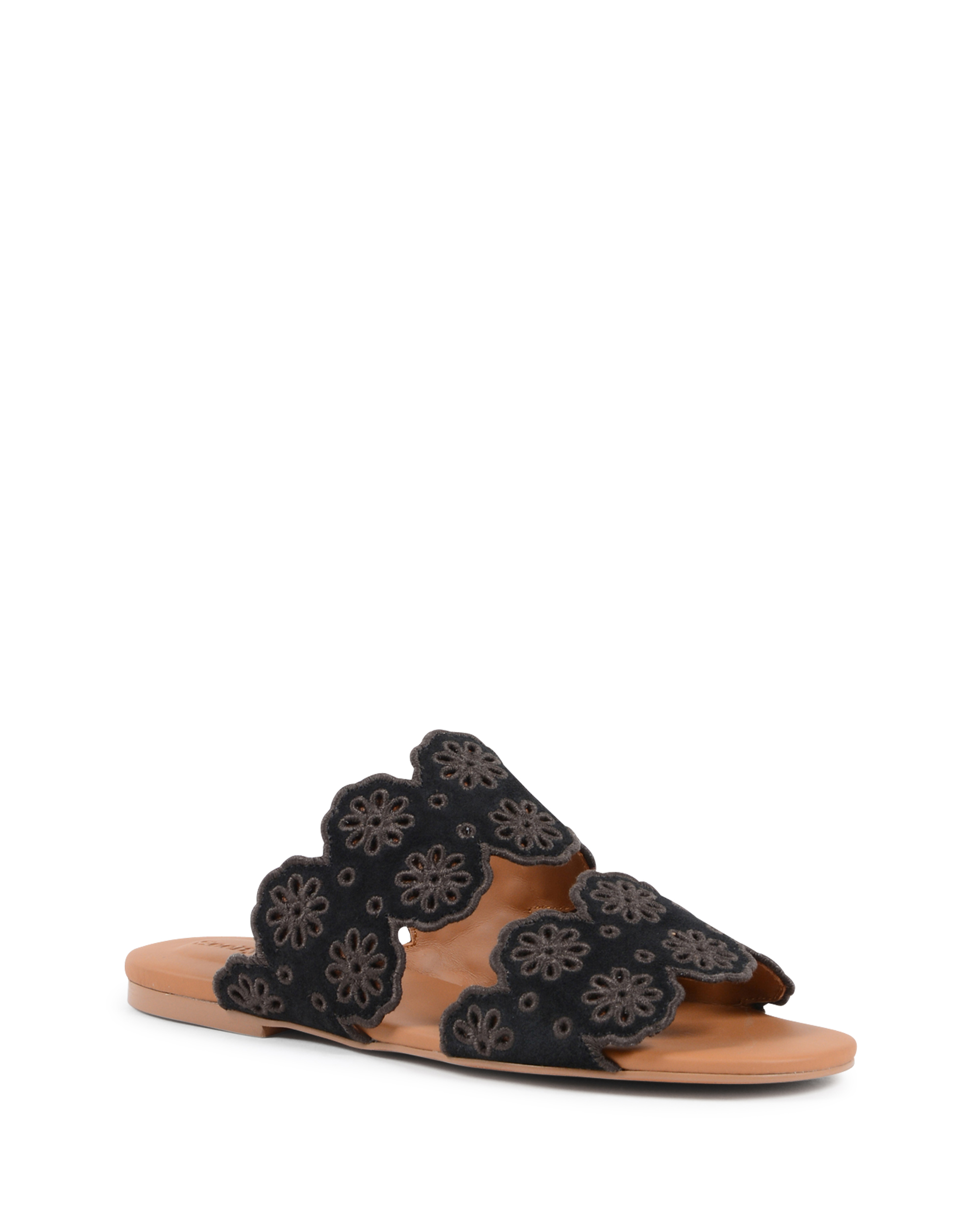 ChloÃ¨ Sandalo piatto da donna nero SB30182 NERO