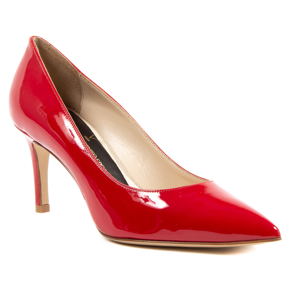 V 1969 Italia Scarpe da donna con tacco rosso VERNICE