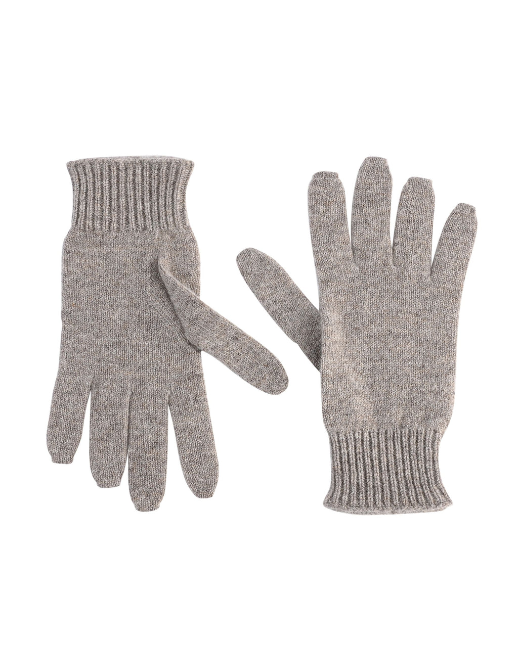 Guanti corti da donna in cashmere Crown of Edinburgh COE 001 TAUPE