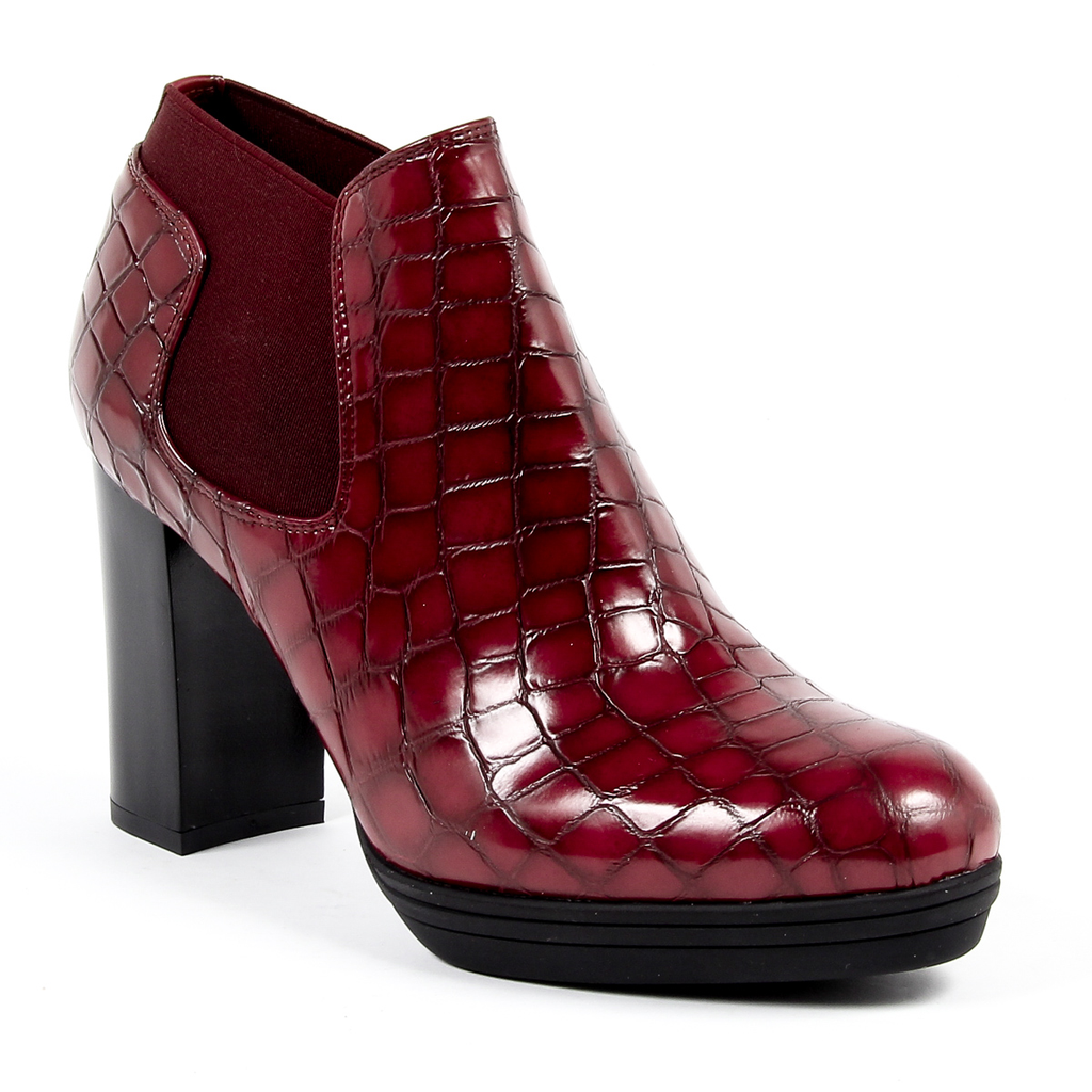 V 1969 Italia Stivaletto con tacco da donna Bordeaux GRACY