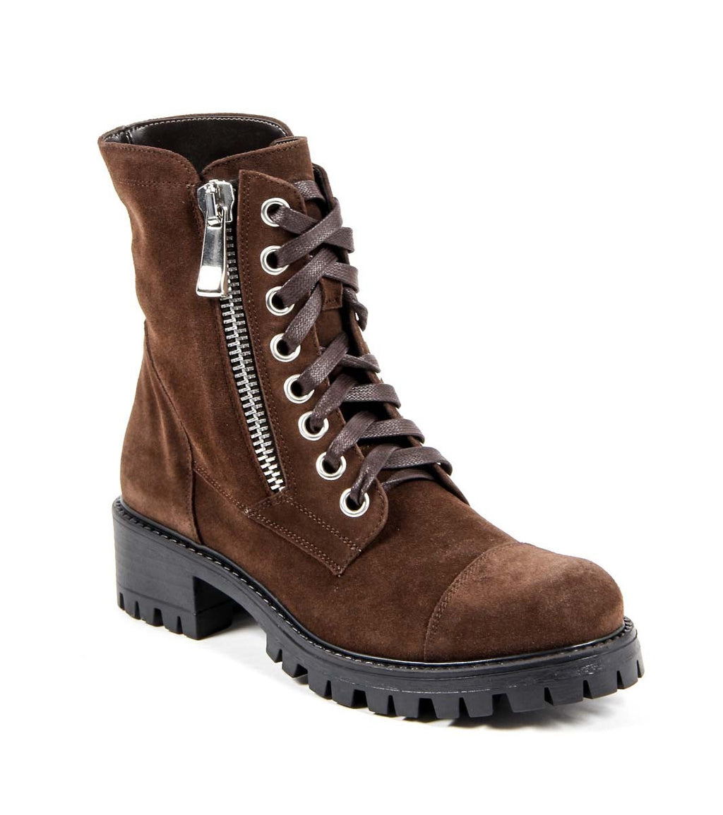 V 1969 Italia Womens Short Boot B1476 VELOUR T. MORO