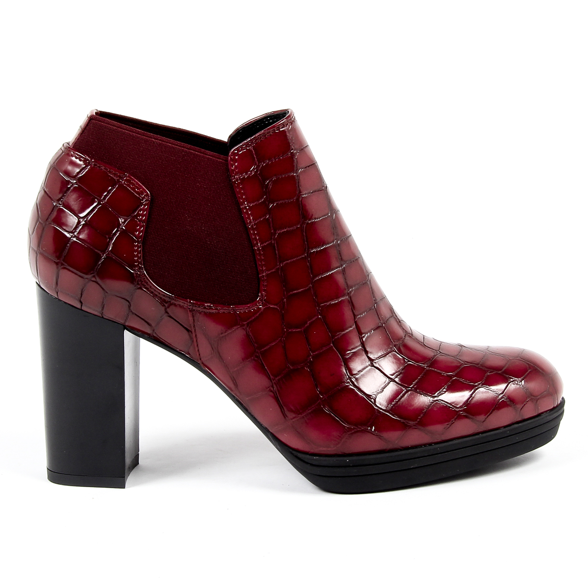 V 1969 Italia Stivaletto con tacco da donna Bordeaux GRACY