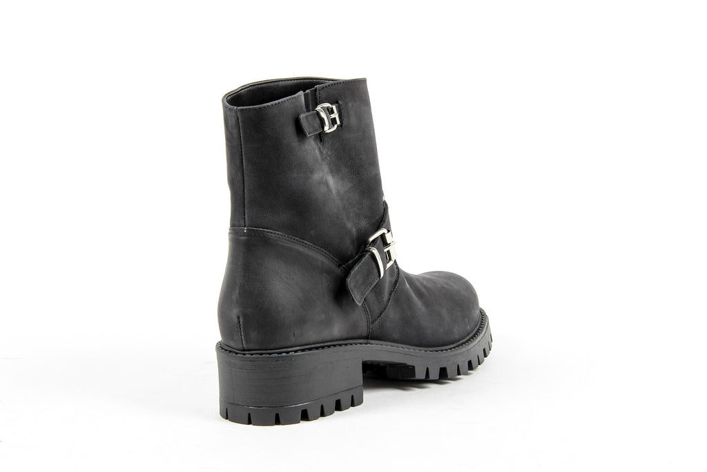V 1969 Italia Womens Short Boot B1441 NABUK NERO