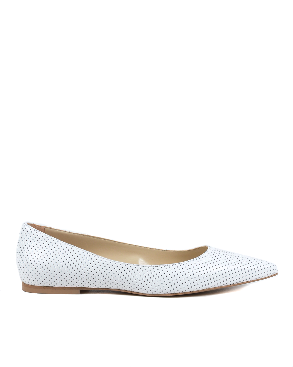 19V69 Italia Womens Ballerina White 4747 TRAF BIANCO