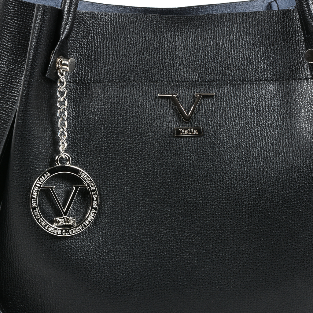 V 1969 Italia Borsa da donna nera ALESSIA