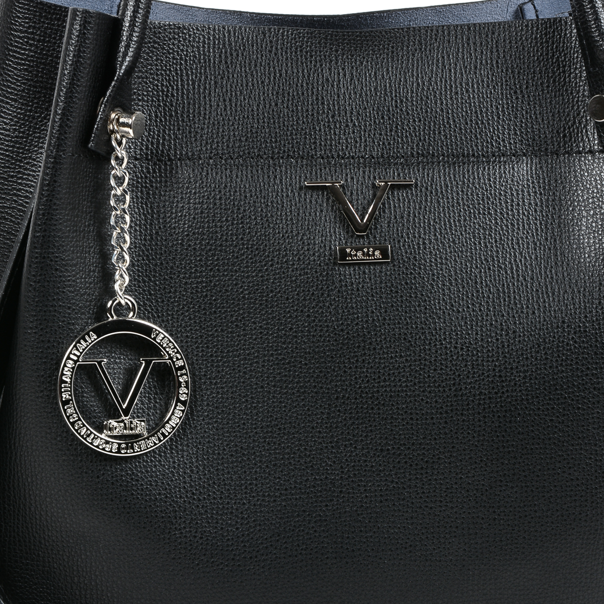 V 1969 Italia Borsa da donna nera ALESSIA