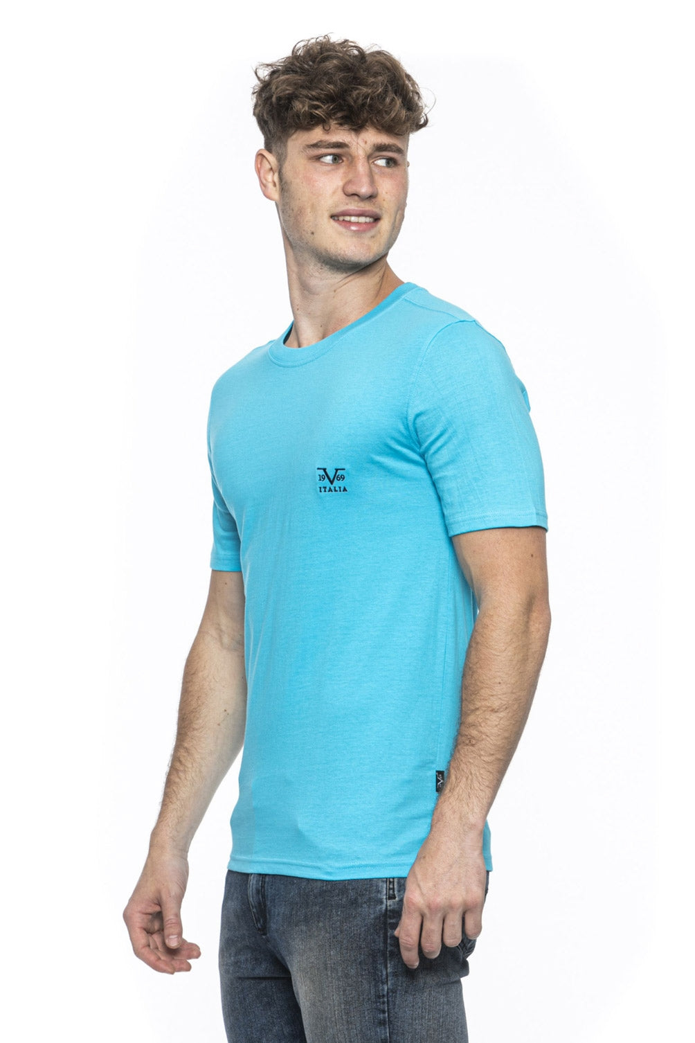 19V69 Italia T-Shirt Uomo Azzurro ERIC TURQUOISE