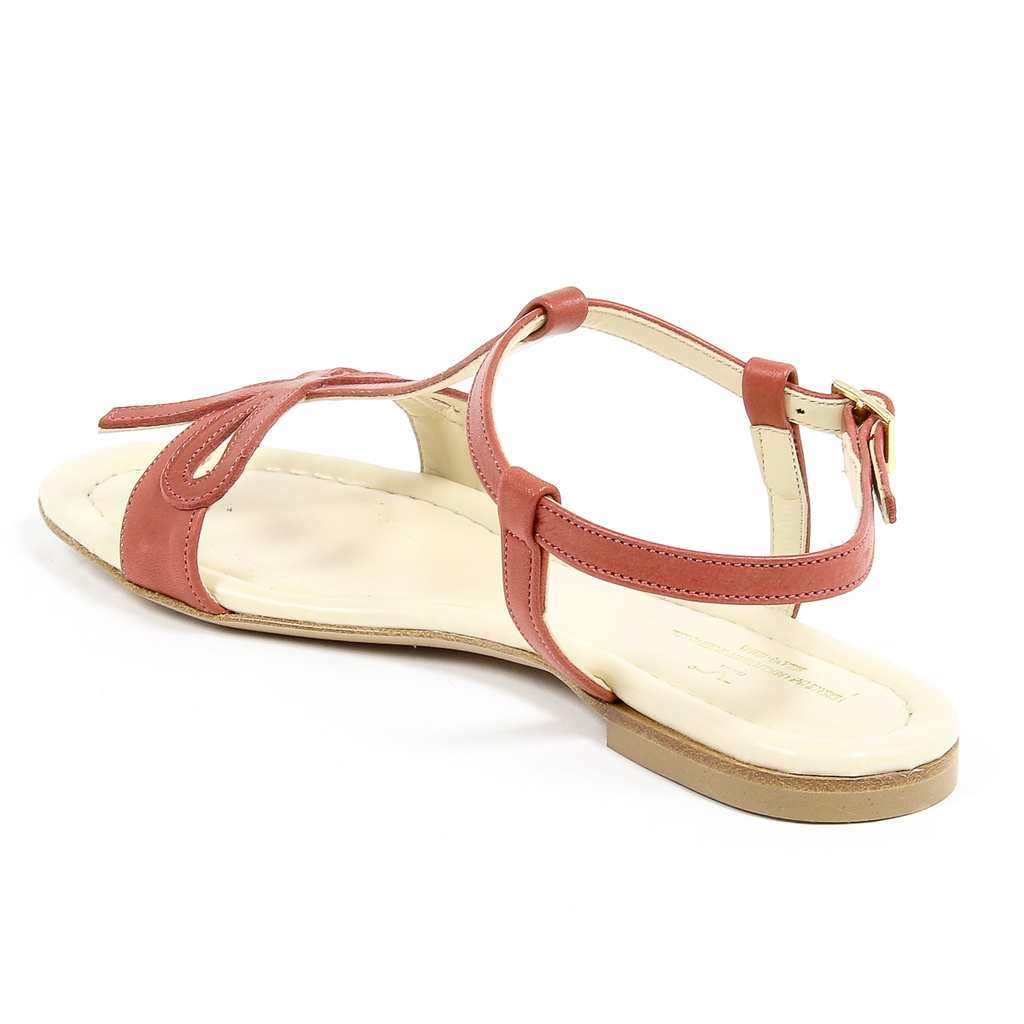 V 1969 Italia Sandalo piatto da donna rosso LISA
