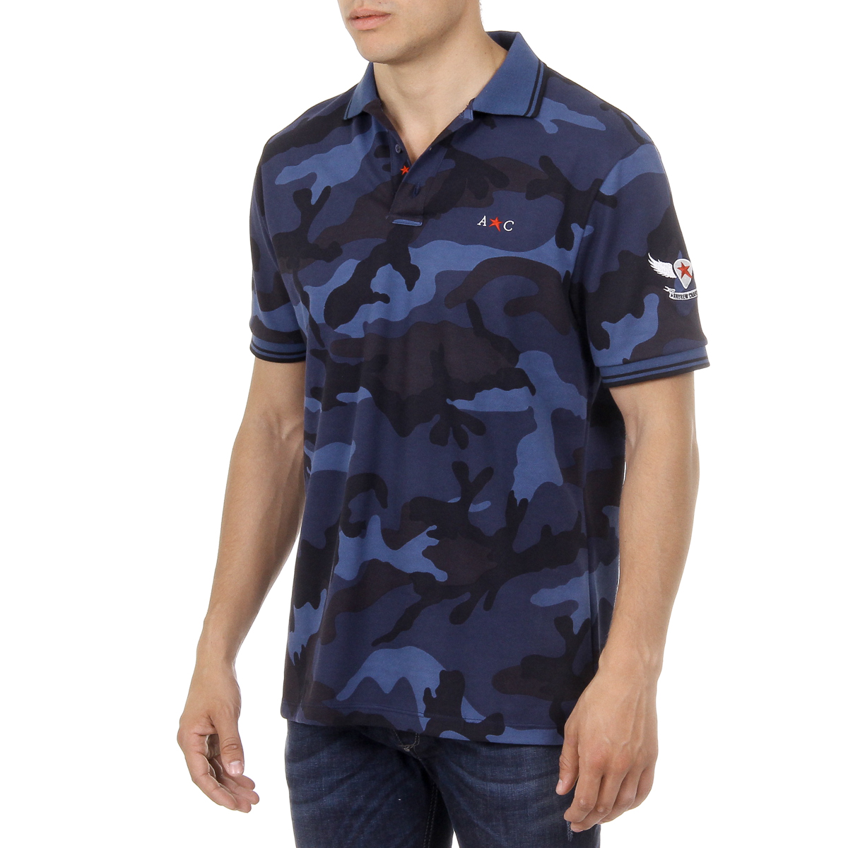 Andrew Charles Polo da uomo a maniche corte multicolore STEVE