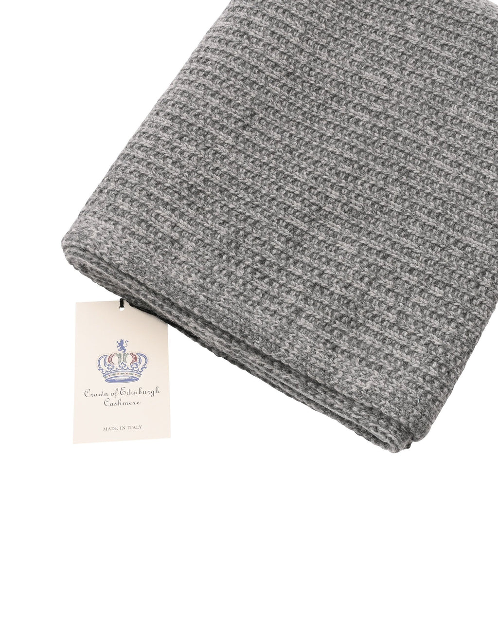 Sciarpa da donna in cashmere Crown of Edinburgh COE 0043 GRIGIO