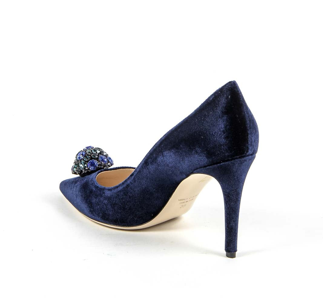 Décolleté da donna V 1969 Italia 3104104 VELLUTO BLU ROYAL