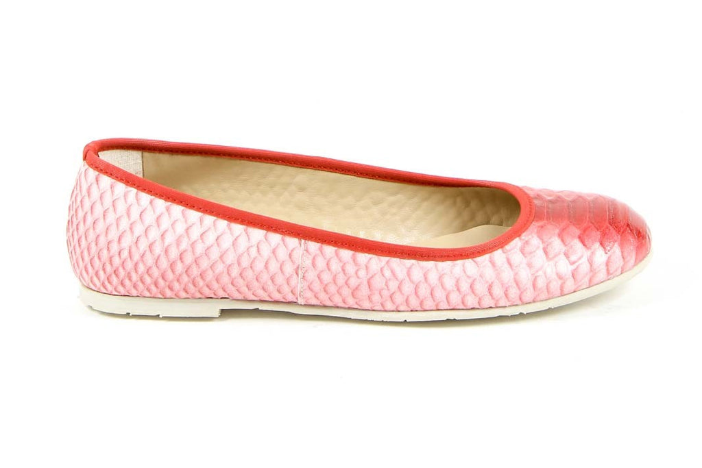 V 1969 Italia Ballerina da donna E08 PITONE ROSSO