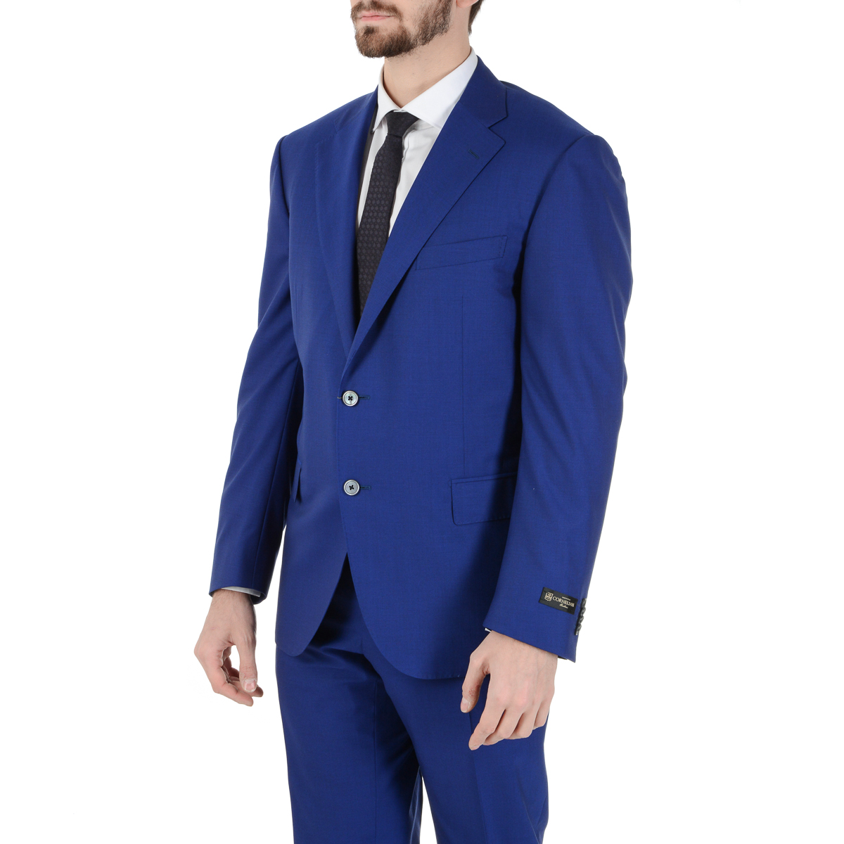 Abito da uomo Corneliani maniche lunghe blu Super 160's