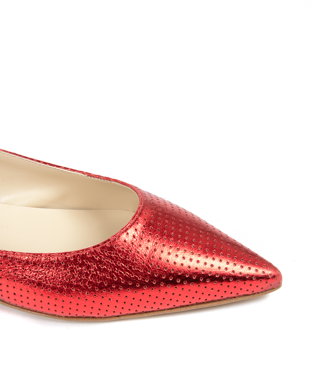 19V69 Italia Womens Ballerina LamÃ¨ Red 4747 TRAF LAM ROSSO