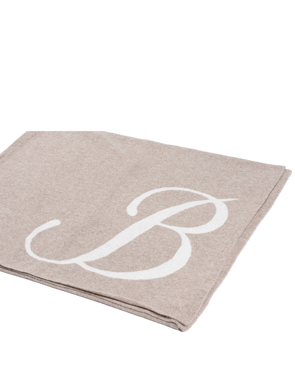 Sciarpa in cashmere con monogramma - Cammello