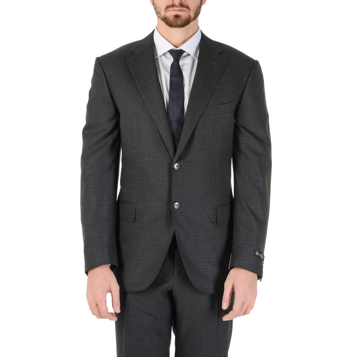 Abito da uomo Corneliani maniche lunghe blu scuro Super 160's