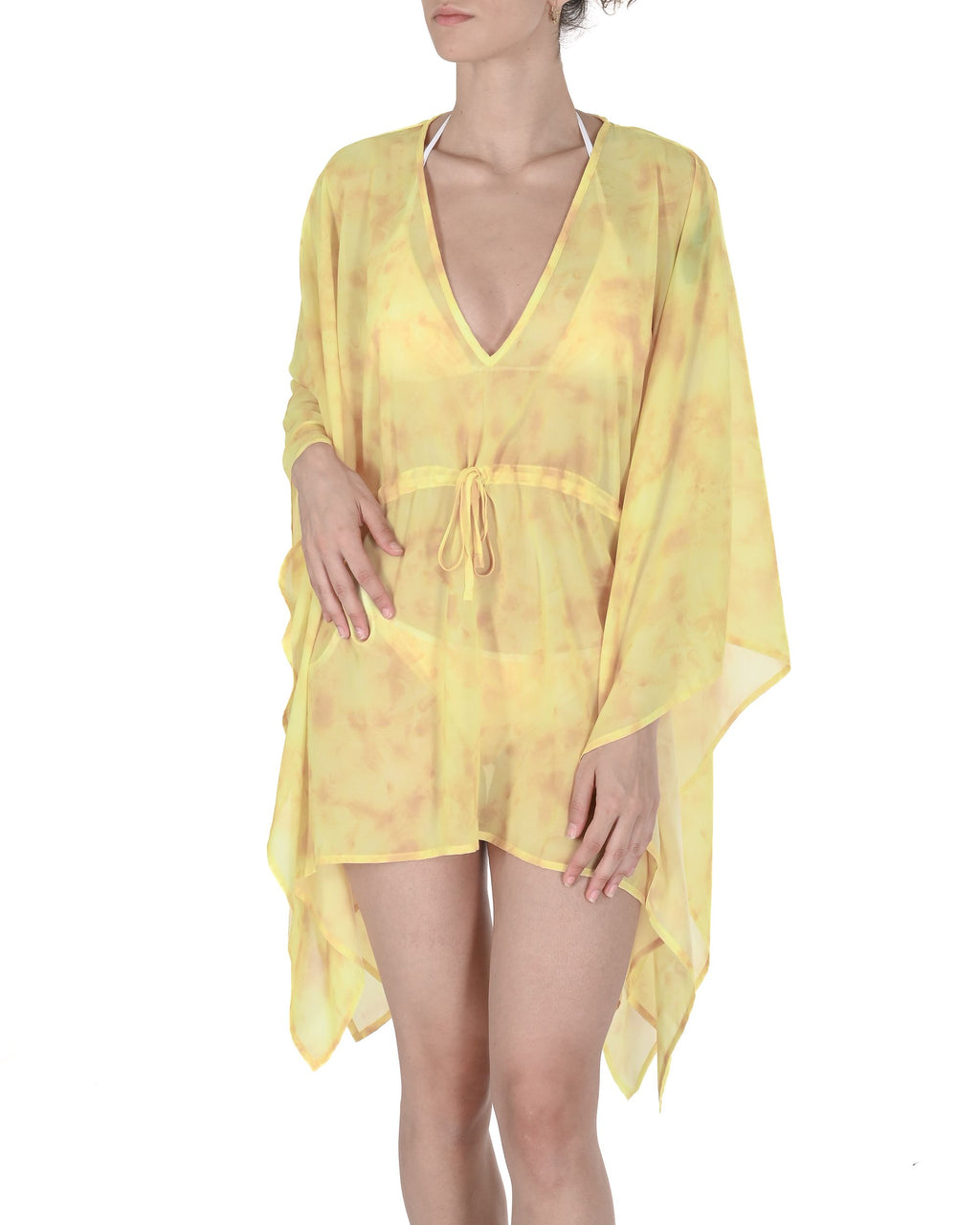 19V69 Italia Costume da bagno da donna in chiffon Caftano VSC1WCU06 POPCORN