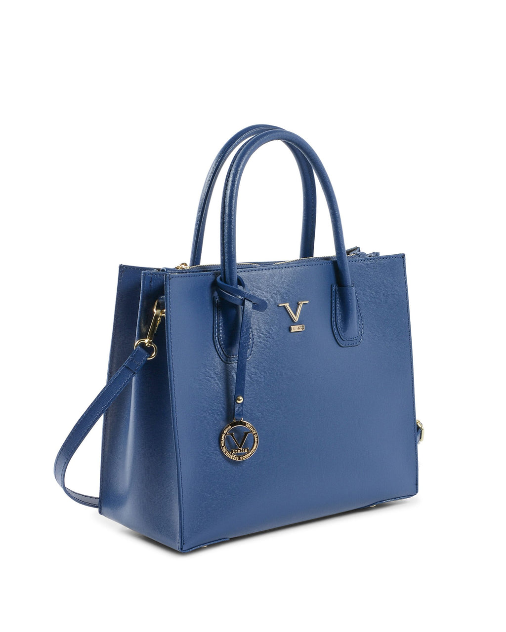 Borsa a mano da donna V Italia Blu BE10275 52 SAFFIANO BLUE JEANS