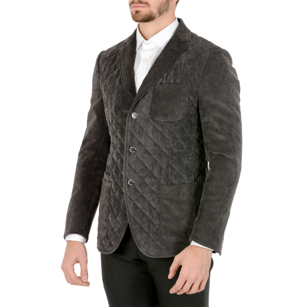 Corneliani Giacca Uomo Maniche Lunghe Grigio Scuro