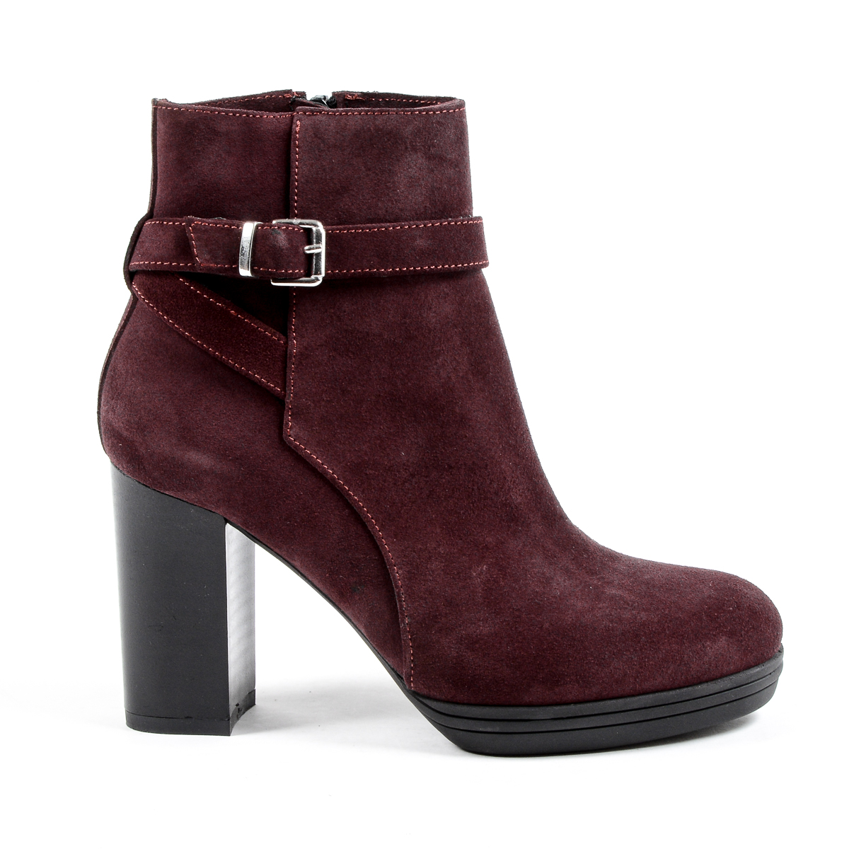 V 1969 Italia Stivaletto con tacco da donna Bordeaux SAMANTHA