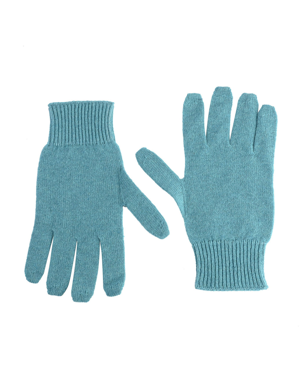 Guanti corti da donna in cashmere Crown of Edinburgh COE 001 AZZURRO CHIARO