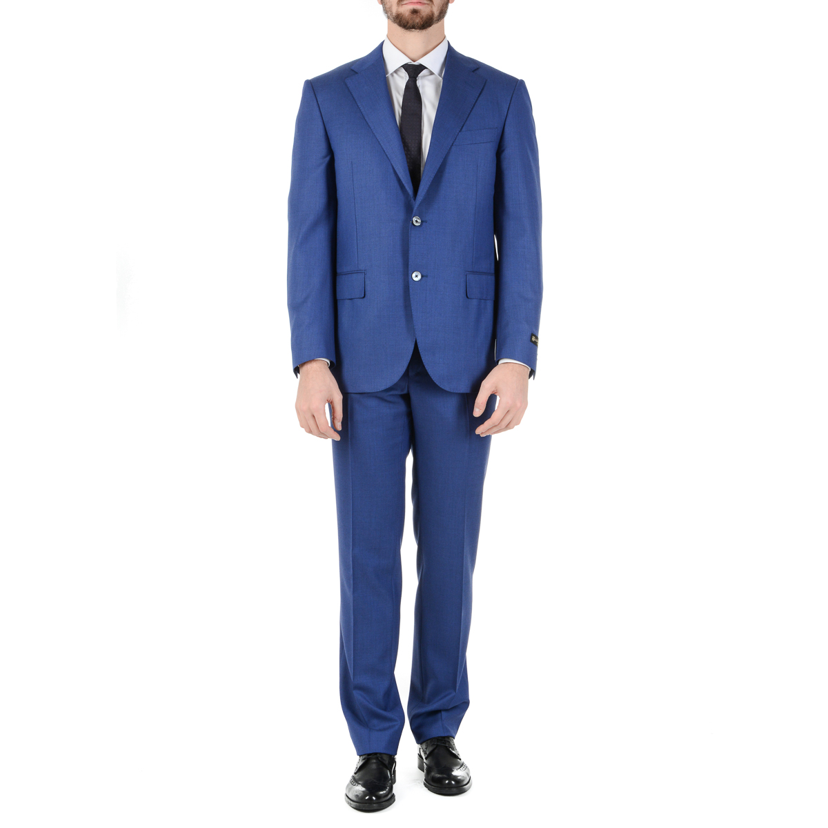 Abito da uomo Corneliani maniche lunghe blu Super 110's