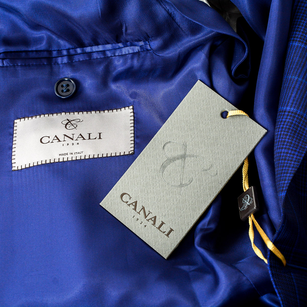 Canali Abito Uomo Maniche Lunghe Blu Impeccabile
