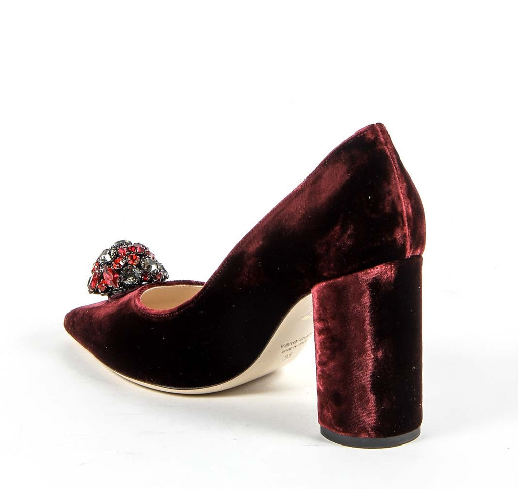 V 1969 Italia Womens Pump 3108220 VELLUTO BORDEAUX