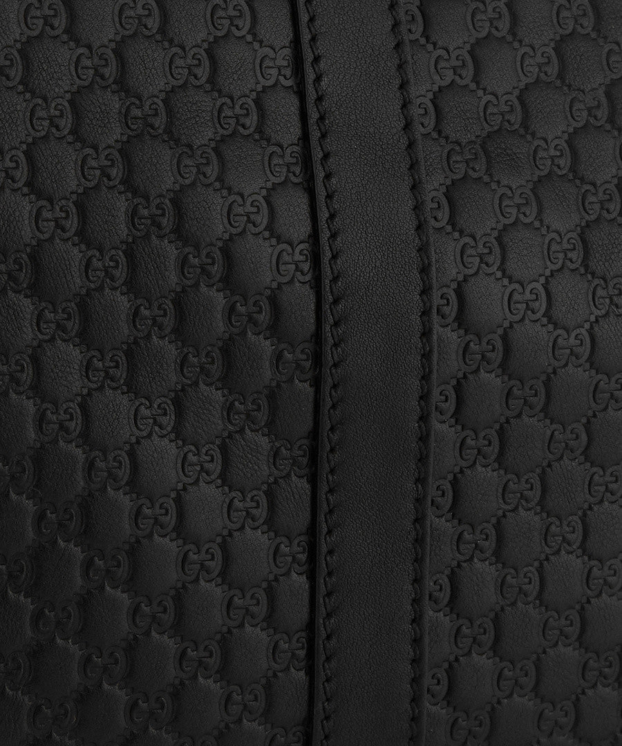 Borsa bauletto Gucci Guccissima in pelle nera
