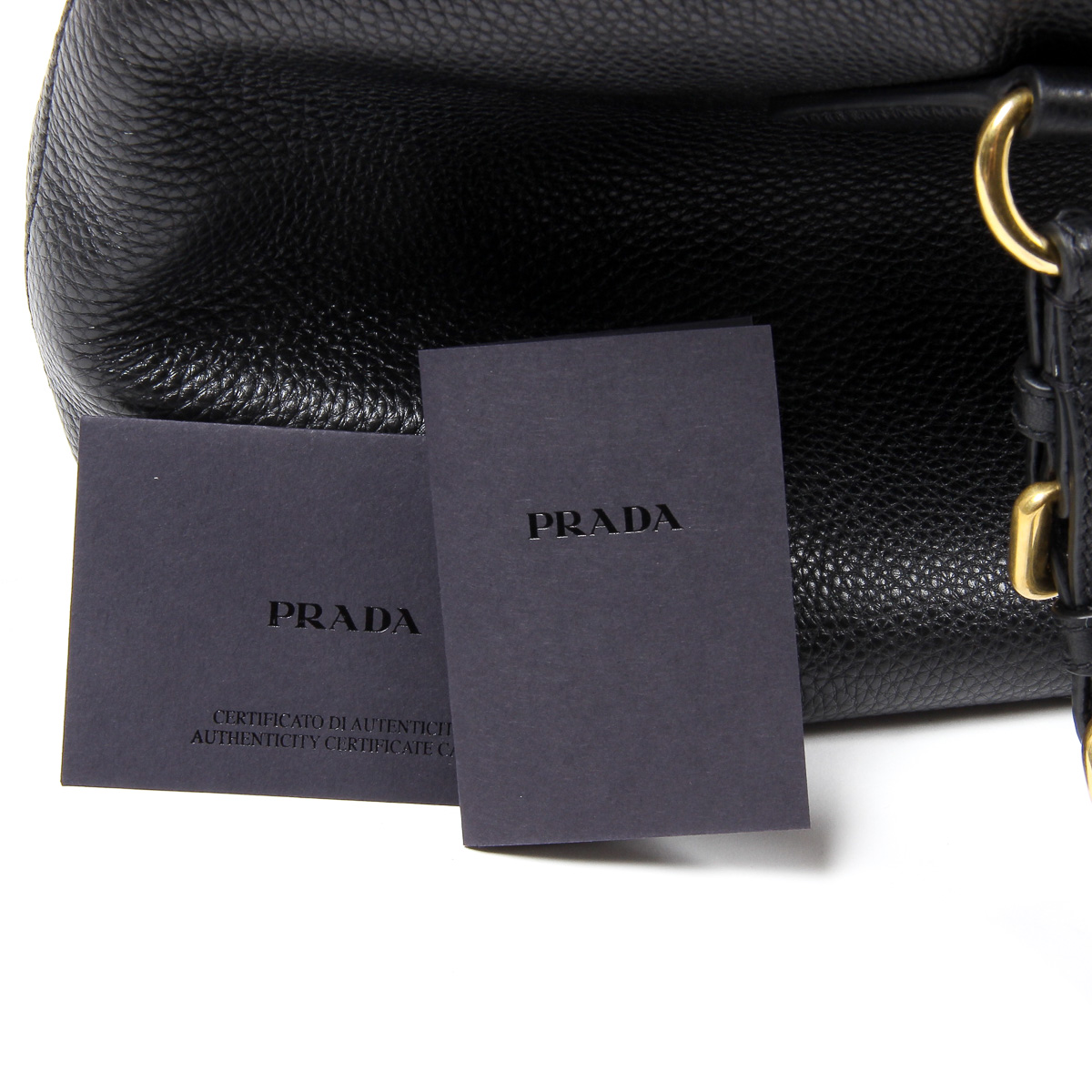 Borsa a mano Prada da donna 1BG043 2E8K F0002 NERO VITELLO PHENIX