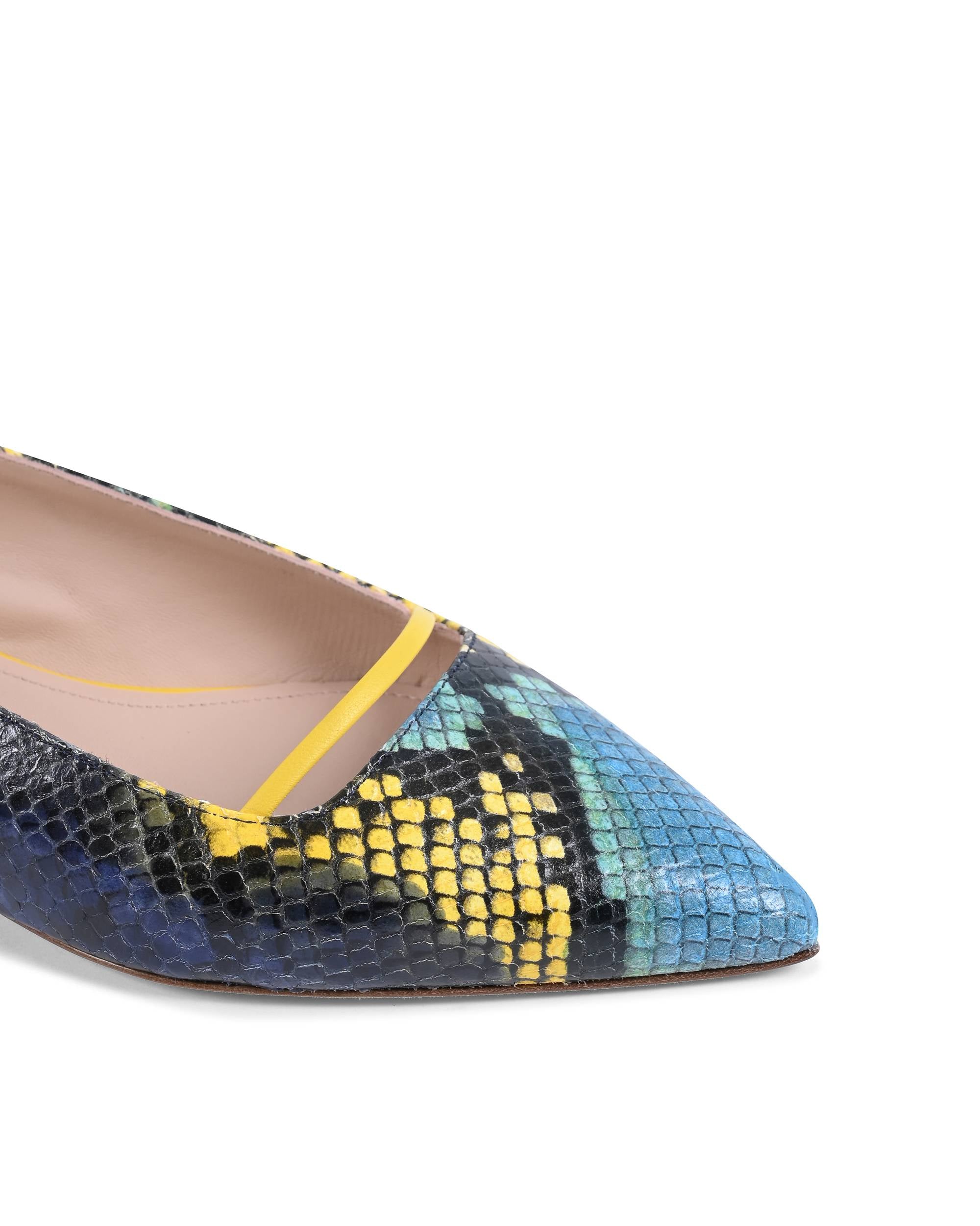 Brenda Flat Python - Blu/Giallo 