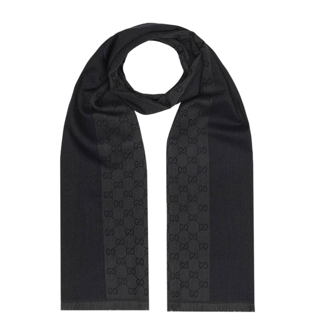 Gucci sciarpa uomo 40x180 blu