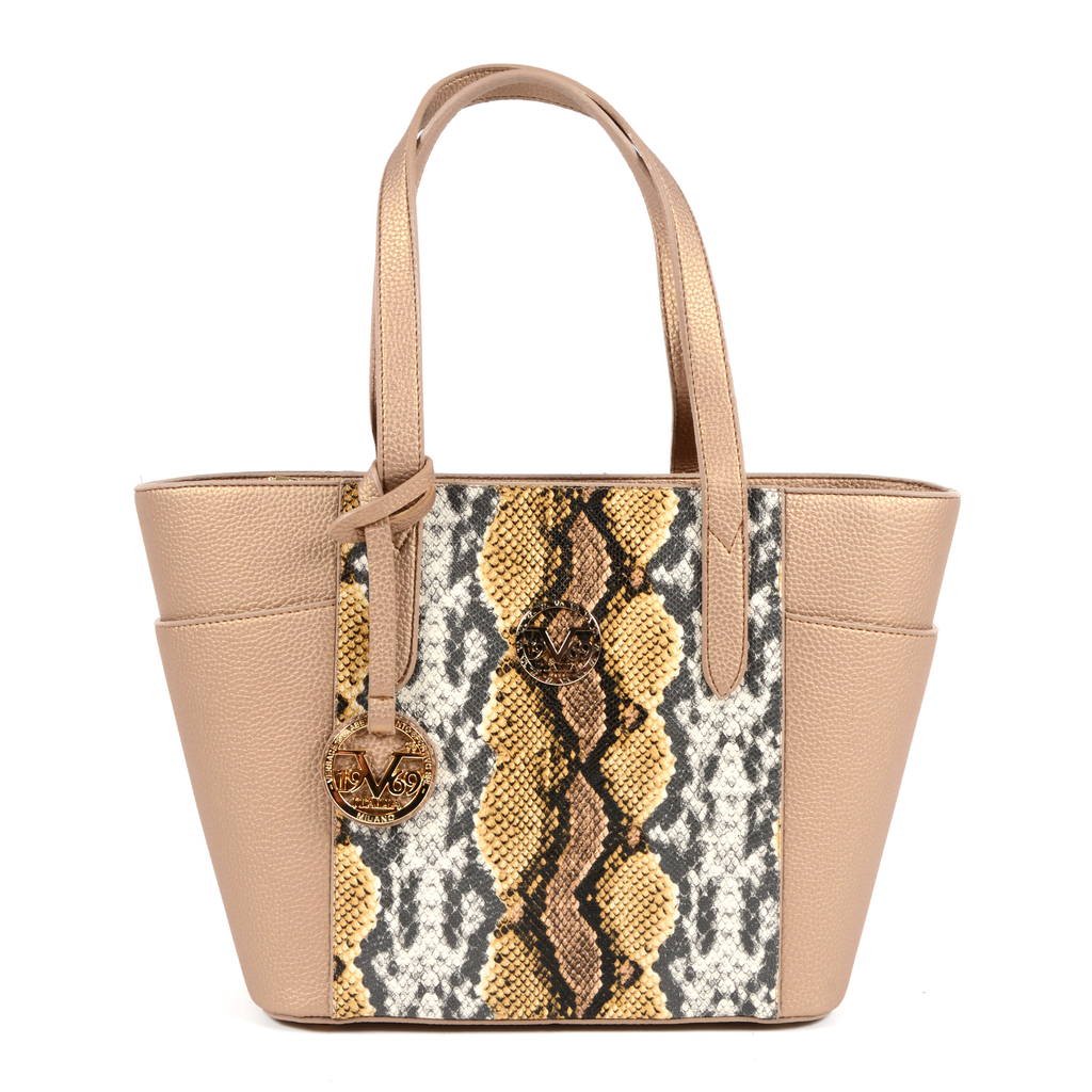 19V69 Italia Borsa da donna Oro 8004 PYTHON GOLD