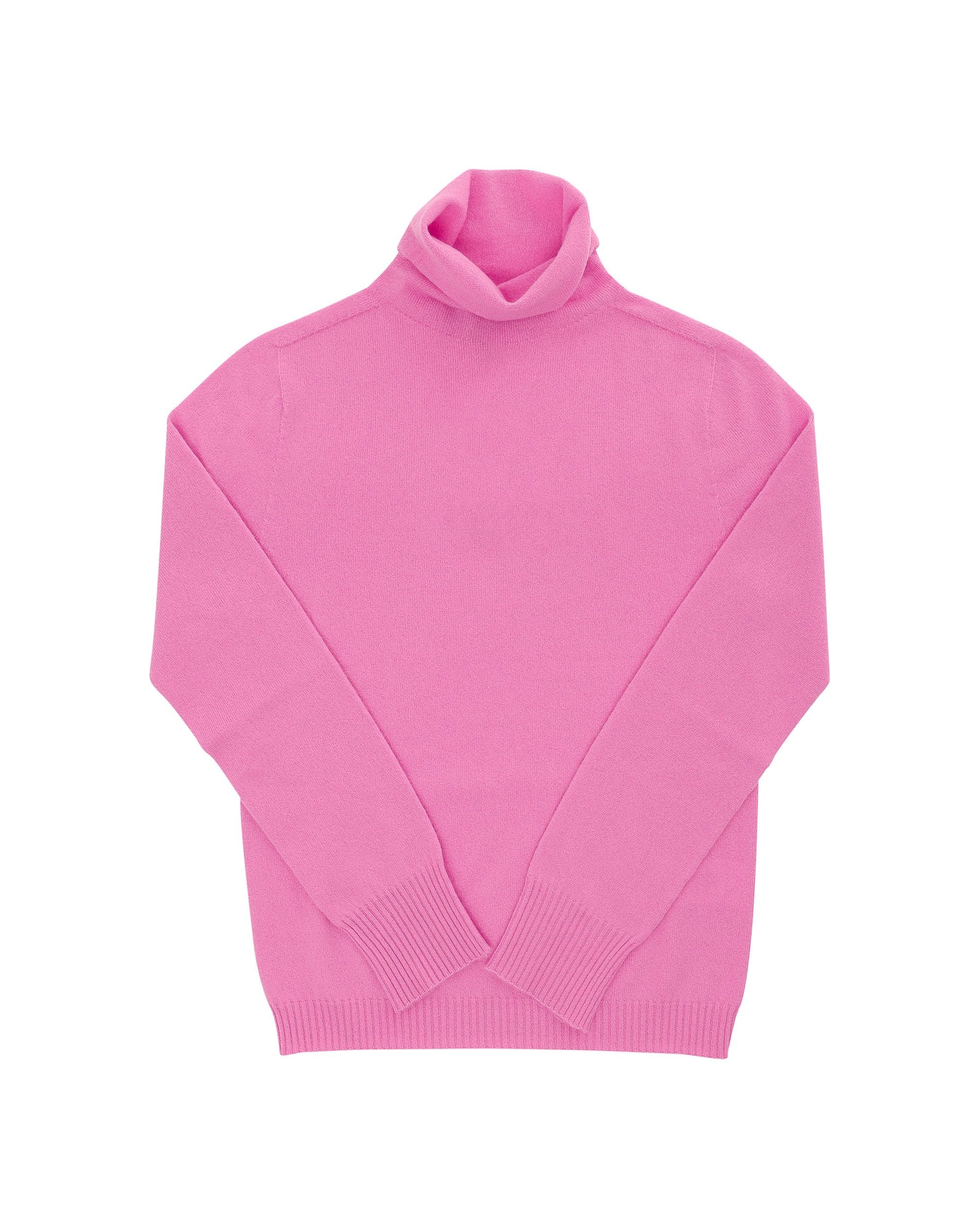 Maglione dolcevita da donna in cashmere Crown of Edinburgh COE 0023 FUSCHIA