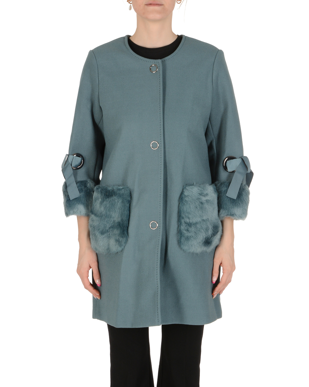 19V69 Italia Cappotto Donna Petrolio RIN PETROL
