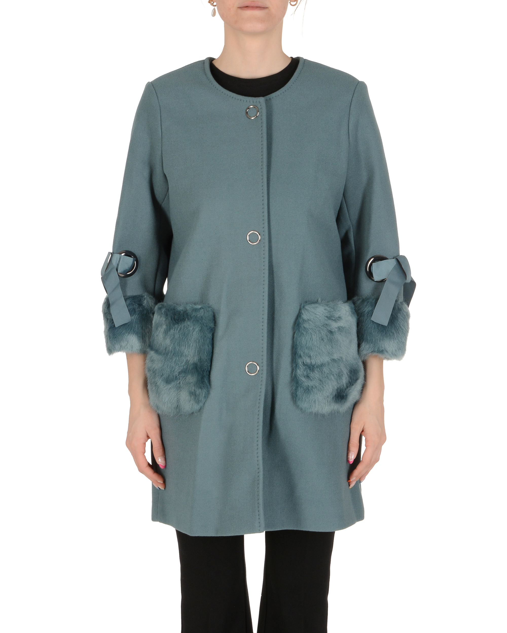 19V69 Italia Cappotto Donna Petrolio RIN PETROL