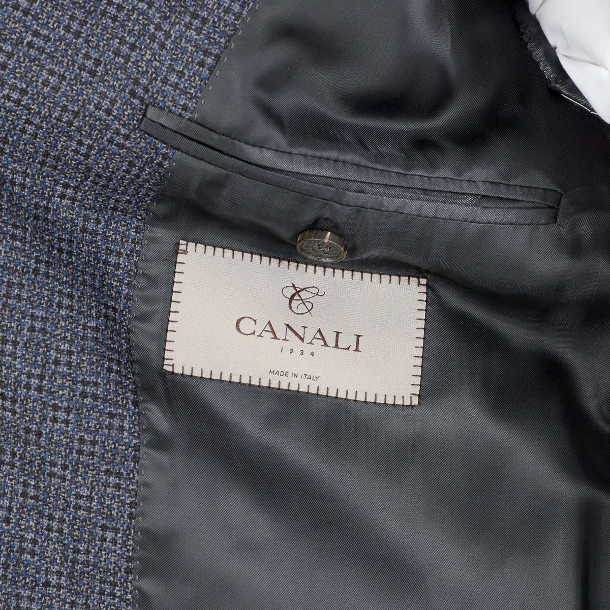 Giacca da uomo Canali maniche lunghe grigio scuro