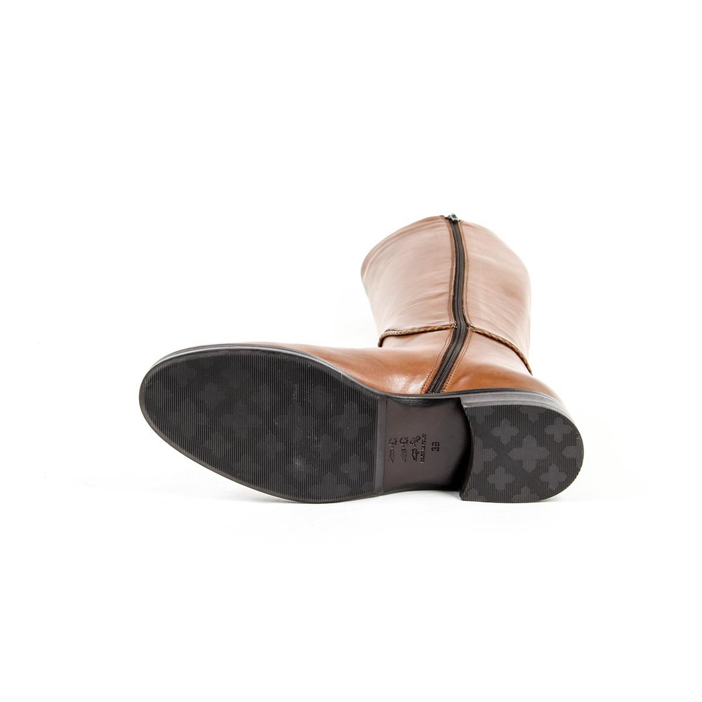 Stivale alto da donna V 1969 Italia B2414 SENZA C VITELLO MARRONE