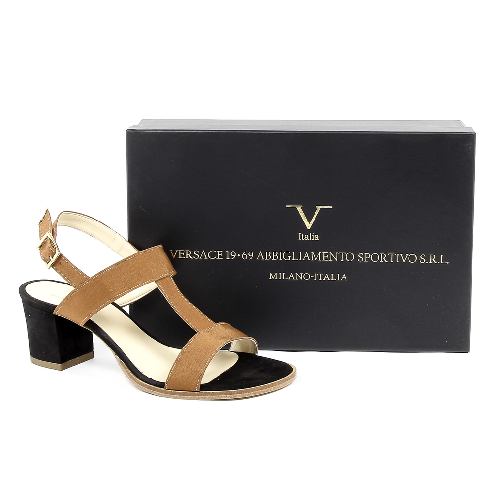 V 1969 Italia Sandalo Donna Marrone PERLA