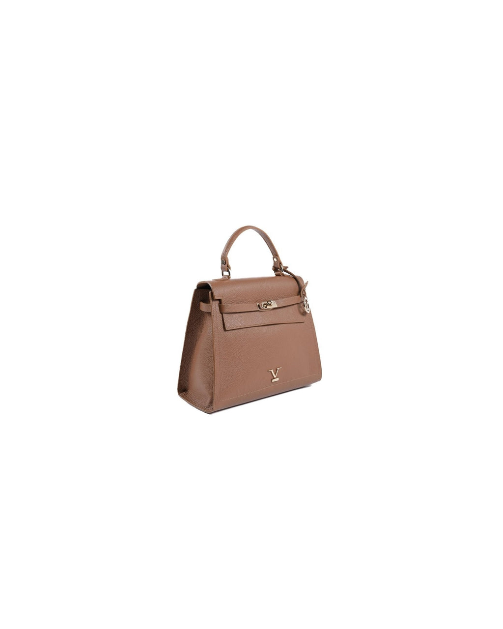 Borsa a mano da donna V Italia Marrone BG12010 DOLLARO CUOIO SCURO