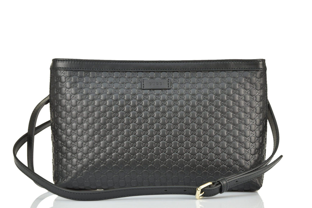 Gucci Guccissima pochette e borsa a tracolla in pelle nera